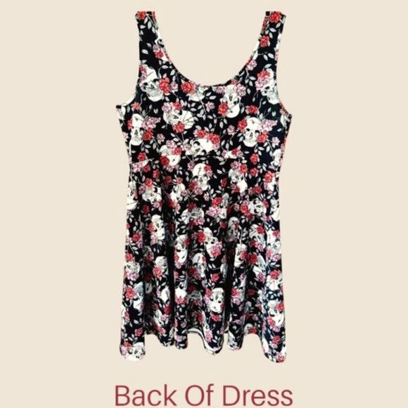 TORRID Plus Size Women's Rose/ Skull Skater Midi dress 2X - Picture 14 of 16